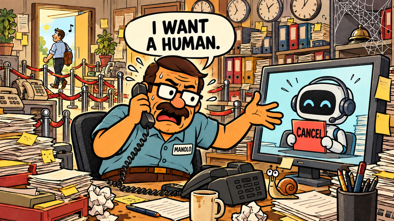 His best retention tool was the customer's exhaustion.