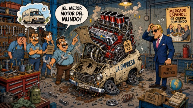 Manolo compra un motor que no cabe