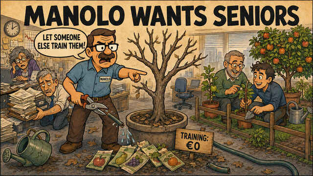 Manolo wants the harvest. Planting looks like an expense.